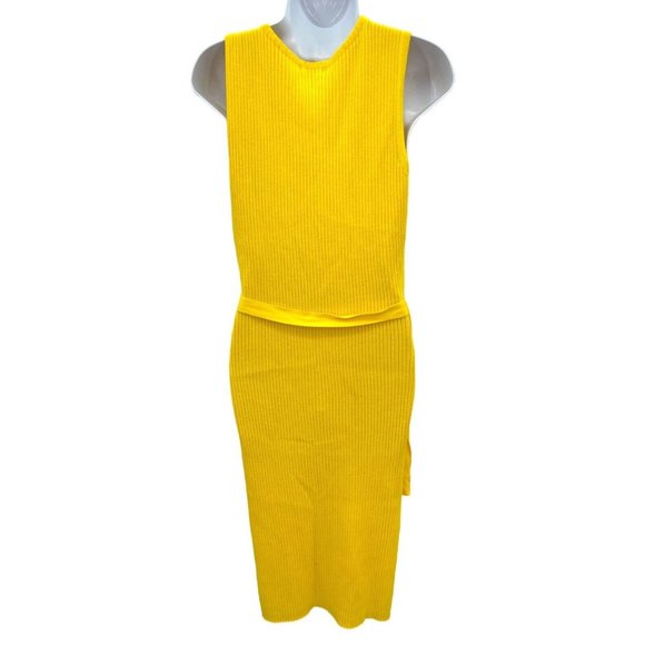 Jolie & Joy Women’s Knit Dress Yellow Size 2X Bright Artsy Summer‎ Vibe Sunshine - Picture 4 of 8